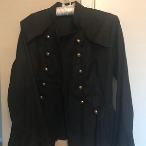 black military style jacket